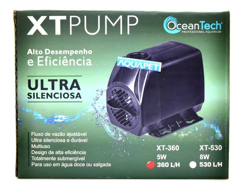 Bomba Submersa Xt 360 - 360l/h 220v Ocean Tech