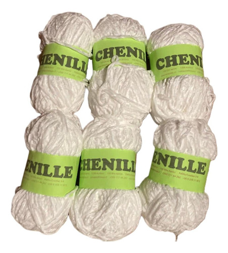 Lana Chenille, Lana Tercipelo, 6 Ovillos, 600 Grs