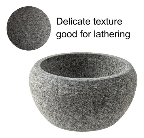 Charmman Shaving Soap & Cream Bowl For Men, Natural Granite