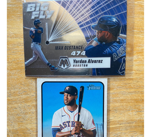 Yordan Alvarez 2 Tarjetas Mosaic Big Fly Y Topps Heritage