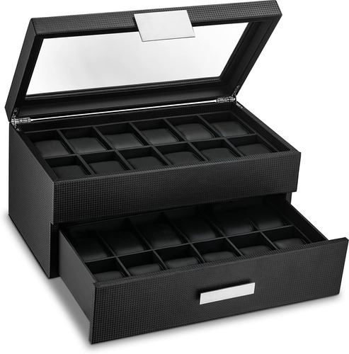 Caja Organizadora Para Relojes Glenor Co, 24 Compartimentos