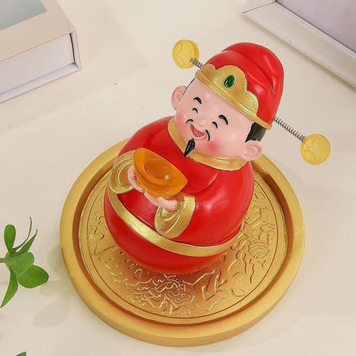 Adorno De Mesa Oscilante, Colección De Estatuas De Caishen,