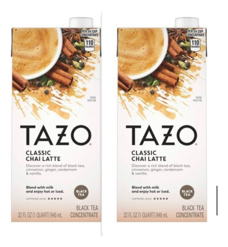 Tazo Classic Chai Latte Ice Tea Concentrate 32 Oz (2 Pz)