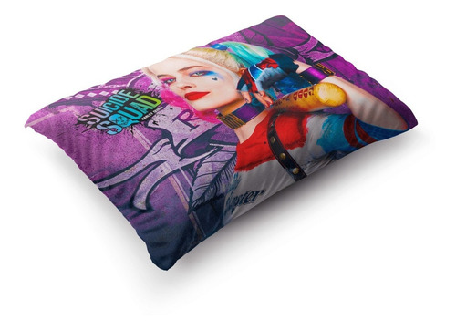 Imagen 3 de 5 de Funda De Almohada Harley Quinn 70x45cm Vudú Love