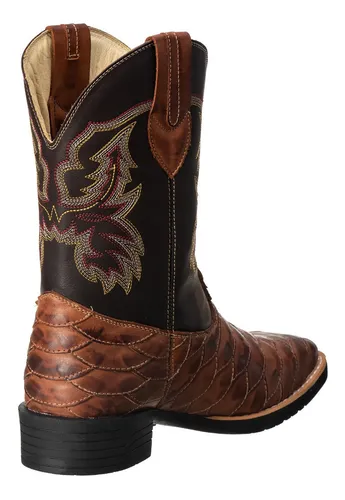 Bota bico quadrado best sale escamada