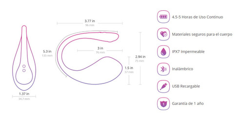Imagen 3 de 5 de Lovense Lush 3 Vibrador Juguete Sexual Ultimo Modelo