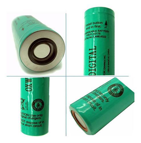 Batería Digital 3.6v 1800mah Ni-cd Para Linterna Streaml Igh