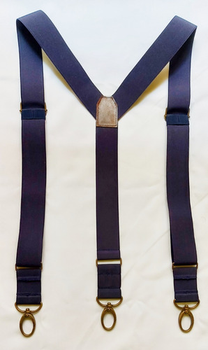 Tirador Pantalón Suspenders Mosqueton Azul Mar Bronc 4cm Cue