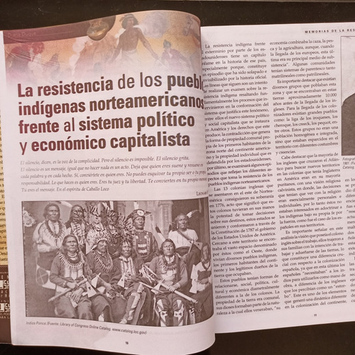 Revista Memorias De La Resistencia Indígena - Historia