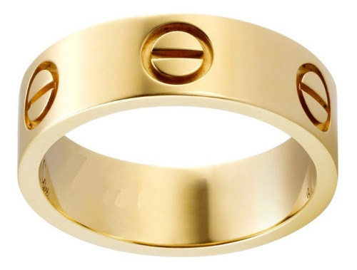 Anillo Aro Moda Titanium Estelar Moda Love Talla 7 (dorado)