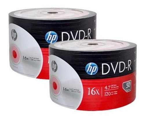 Dvd-r Virgen Marca Hp 100 Pzs