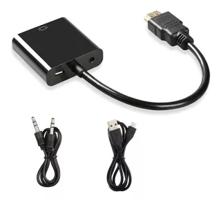 Adaptador Hdmi A Vga + Audio +alimentacion Ps4 Xbox