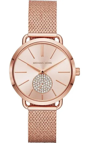 Michael kors portia rose gold watch sale