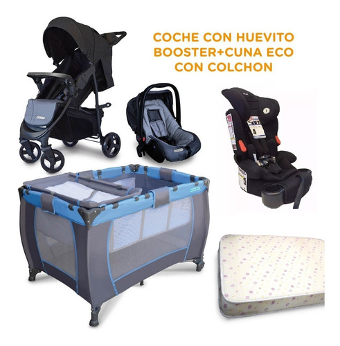 Combo Cochecito C/huevito + Practicuna + Butaca + Colchón
