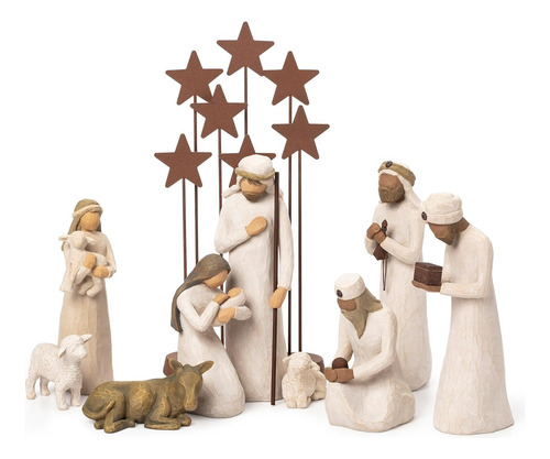 Figuras Para Iniciar El Nacimiento De Willow Tree Con Los Tr