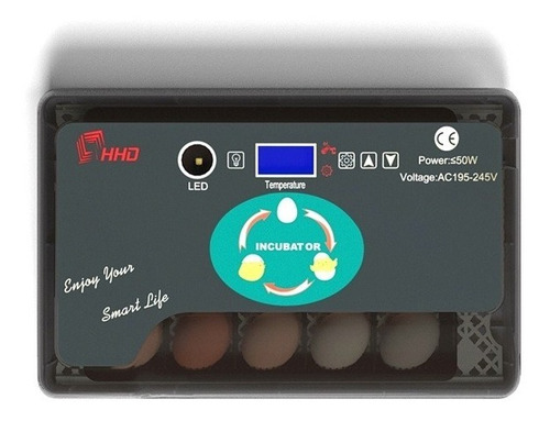 Incubadora Para 12 A 35 Huevos Control Temperatura Rotación