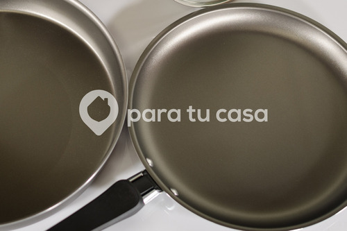 Imagen 9 de 10 de Batería Cocina Olla Aluminio Teflón 10 Piezas Estrela Mta