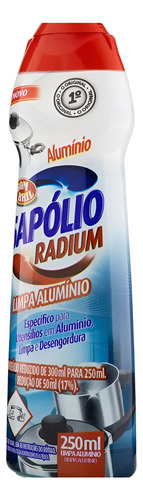Kit 12 Sapólio Cremoso Limpa Alumínio Bombril Radium 250ml