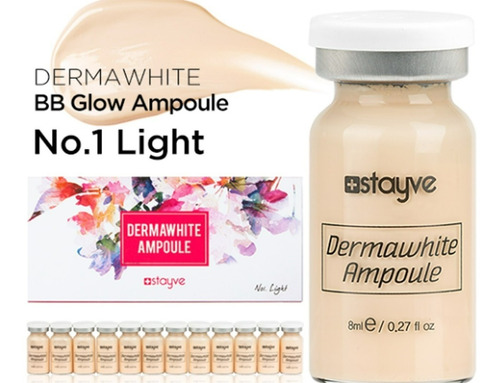 Ampolla Dermawhite Stayve  Bb Glow #1. Light. (caja X 12und)