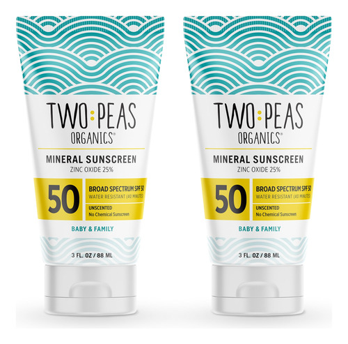 Two Peas Organics - Locion De Proteccion Solar Spf 50 Organi