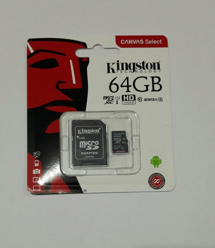 Memoria Microsd Kingston 64gb Clase 10