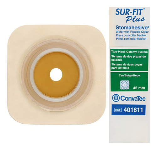 Placa De Colostomia 45mm Micropore Convatec - 10 Unidades Cor Bege