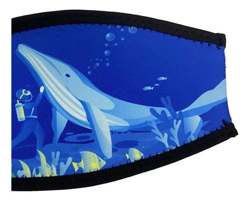 Máscara De Buceo, Cubierta De Correa, Equipo De Azul Oscuro
