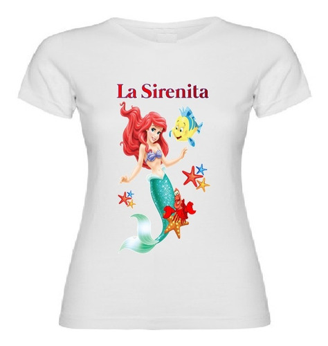 Camisetas Personalizadas Para Niña La Sirenita Camiseta 