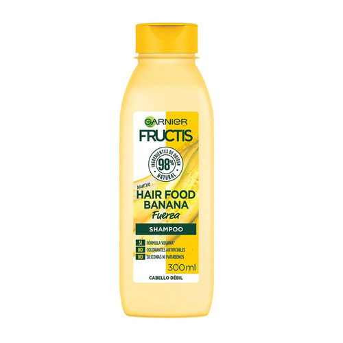 Imagen 1 de 1 de Shampoo Garnier Fructis Hair Food Banana Fuerza tubo depresible 300 ml