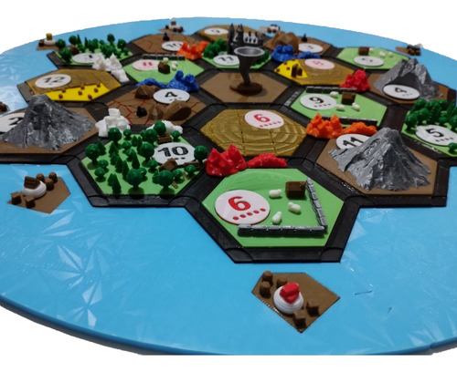 Catan 3d Premium - Juego De Mesa Para 4 Jugadores