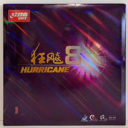 Dhs Hurricane 8 Mid Table Tennis Rubber Sheet