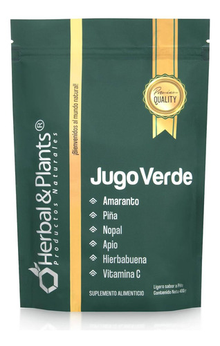 Jugo Verde Amaranto Nopal 400 G Piña Herbal & Plants