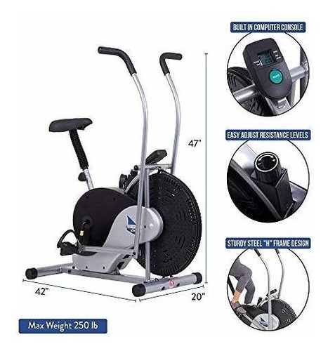Imagen 3 de 5 de Bicicleta Estatica De Ventilador Vertical Equipo Renovado