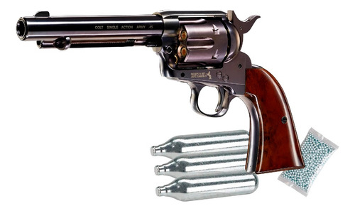 Revolver Aire Comprimido Co2 Colt Saa Blue 4,5mm Full Metal