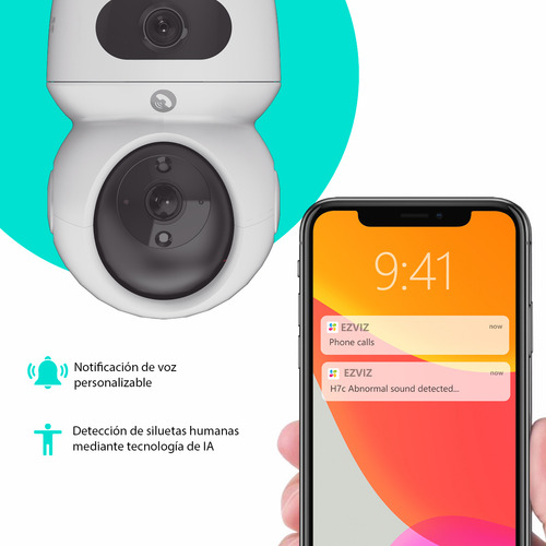 Câmera Segurança Wifi Cs-h7c Lentes Duplas Visão Noturna