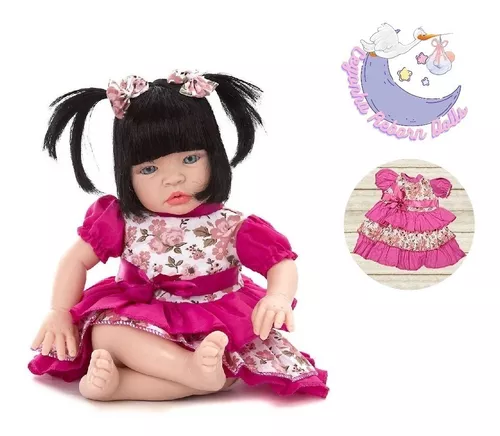 Boneca Reborn Morena Princesa Fofinha Corpinho 100% Vinil no Shoptime