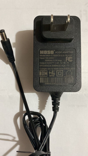 Adaptador Eliminador De Corriente 12v 1.5a 50/60hz