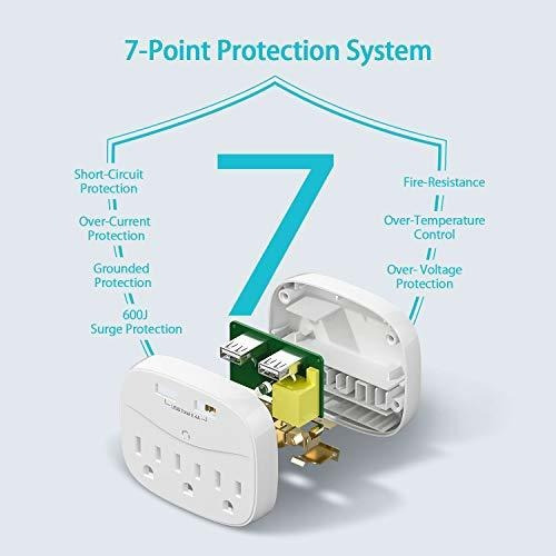 Letmy Protector Sobretension 3 Toma Tensor Multiple 2 Pared