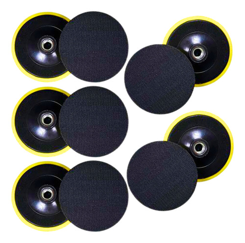 5 Discos 4 Pol 100mm Suporte Politriz Furadeira Lixa M14 Pro