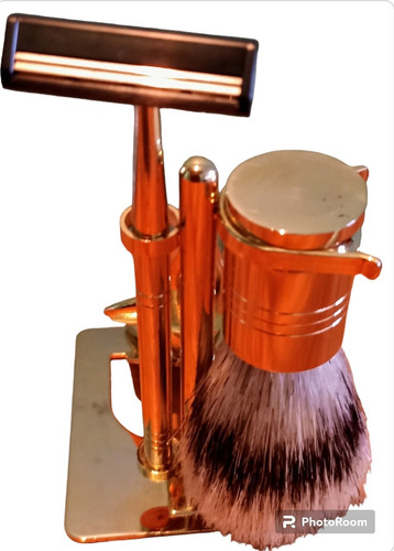 Kit Afeitado Vintage The Shaving Con Rastrillo + Brocha+ Bas