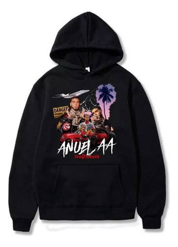 Buzo Canguro Felpa Estampado De Anuel Aa Infantil