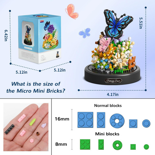 Qlt Kit De Construcción De Ramo De Flores Para Adultos, 530