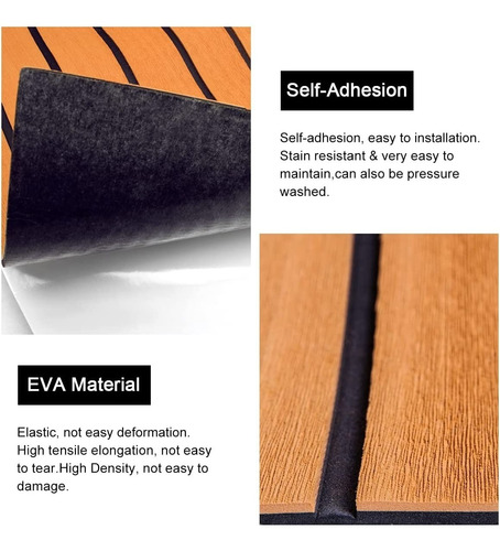 Goma Simil Madera Loop Eva Deck Lancha Barco Planchada