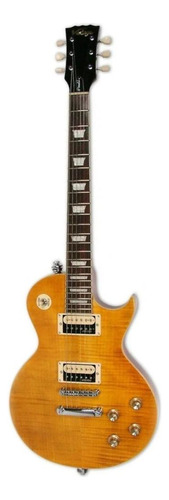 Guitarra elétrica para  canhoto Vintage Reissued Series V100AFD de  mogno flamed amber com diapasão de lignum rosa