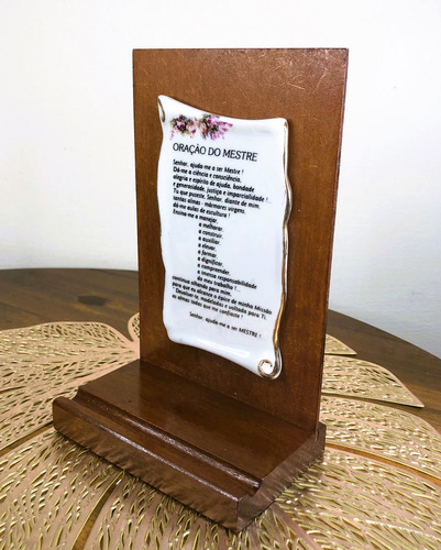 Pergaminho Rustico Oração Do Mestre - 20cm