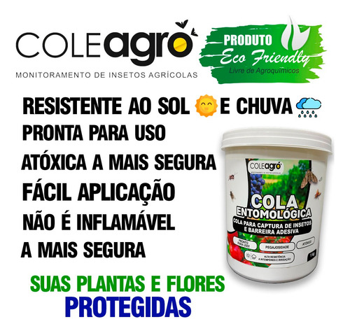 Cola Entomológica 1kg Armadilha Insetos - Kit Com 4 Unidades