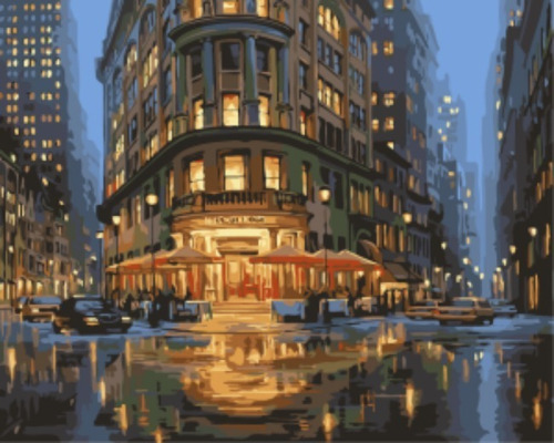 Esquina Nyc Kit Paint By Numbers 40x50 Incluye Bastidor
