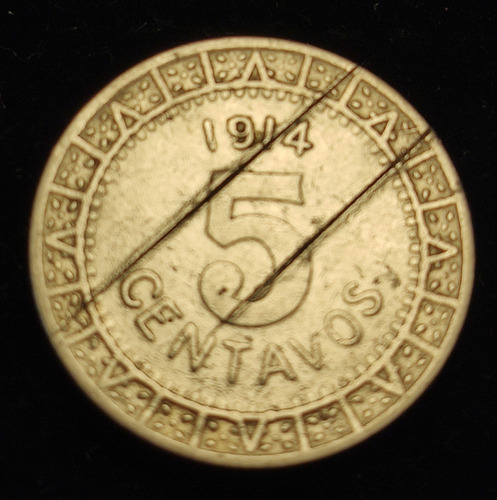 Moneda 5 Centavos Niquel Aguila Porfirista, Baja Condición