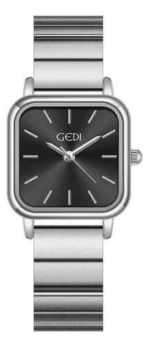 Reloj De Cuarzo Simple Cuadrado Gedi 13036 Para Mujer