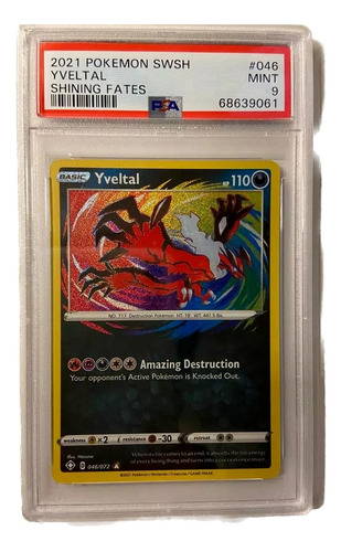 Carta Pokemon Yveltal Amazing Rare Psa 9 - Shining Fates